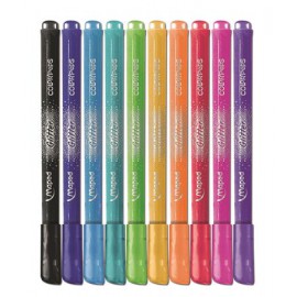 Filctoll készlet, 2,8 mm, csillámos, MAPED ”Color`Peps Glitter”, 10 különböző szín