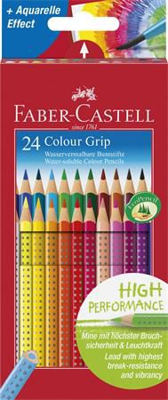 ”Színes ceruza készlet, háromszögletű, FABER-CASTELL ””Grip 2001””, 24 különböző szín”