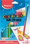 ”Színes ceruza készlet, háromszögletű, kétvégű, MAPED ””Color`Peps Duo””, 36 különböző szín”
