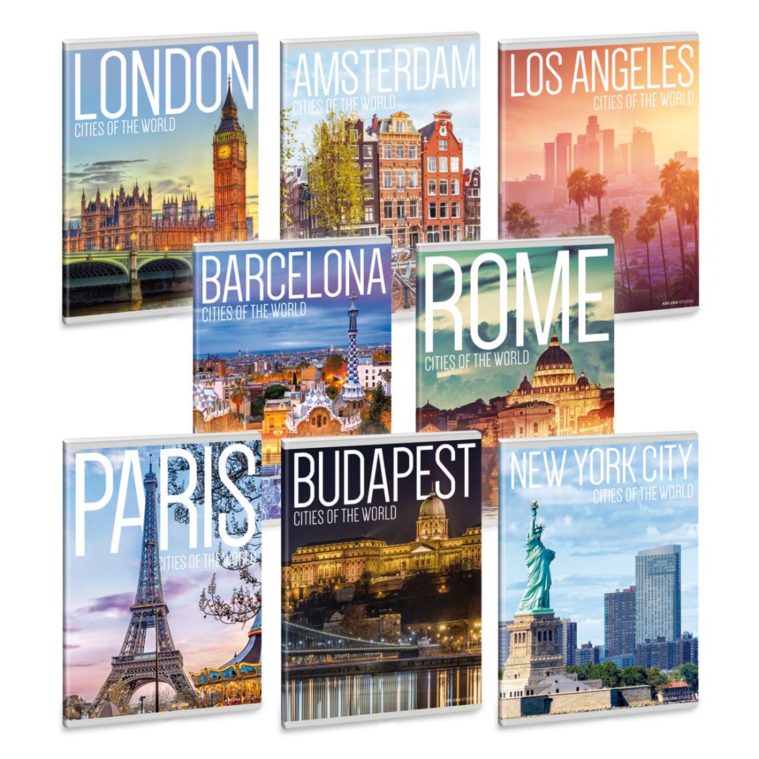 Ars Una Cities of the World A/5 extra kapcsos füzet-szótár