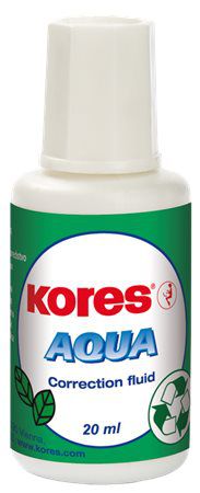 Hibajavító folyadék, vízbázisú, 20 ml, KORES ”Aqua”